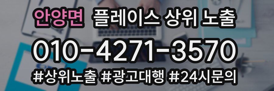 안양면 플레이스 상위 노출
