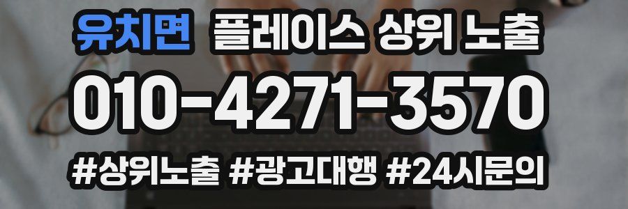 유치면 플레이스 상위 노출
