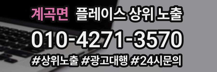 계곡면 플레이스 상위 노출