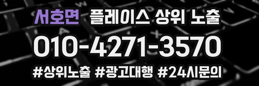 서호면 플레이스 상위 노출
