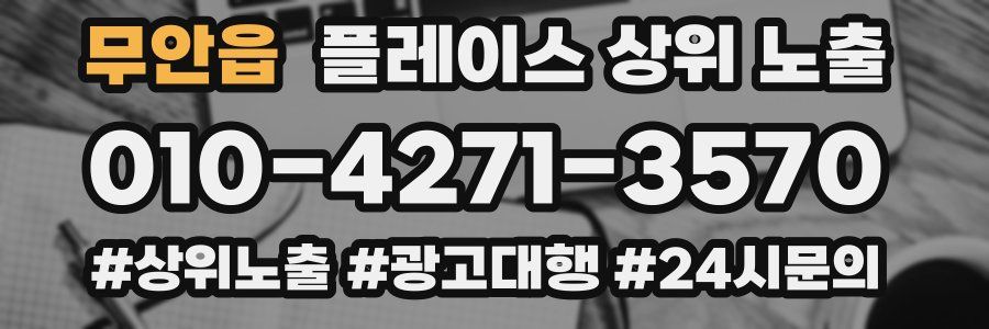 무안읍 플레이스 상위 노출