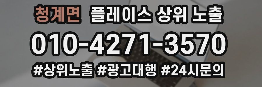 청계면 플레이스 상위 노출