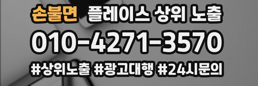 손불면 플레이스 상위 노출