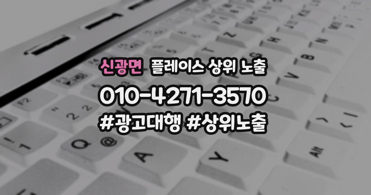신광면 플레이스 상위 노출