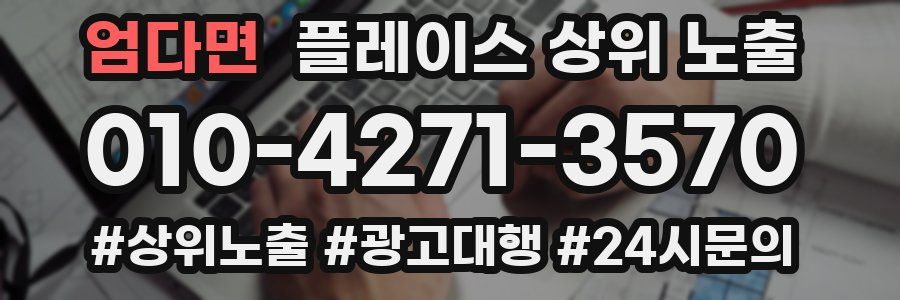 엄다면 플레이스 상위 노출