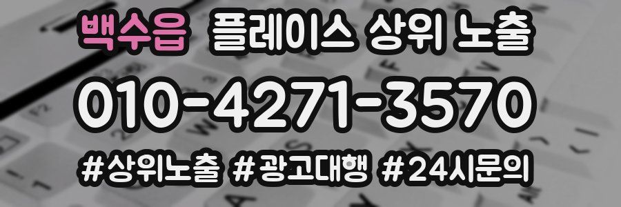 백수읍 플레이스 상위 노출