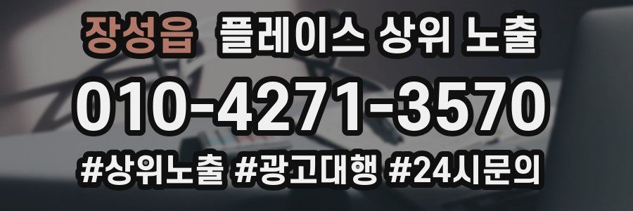 장성읍 플레이스 상위 노출