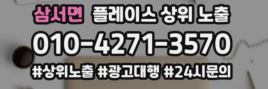 삼서면 플레이스 상위 노출
