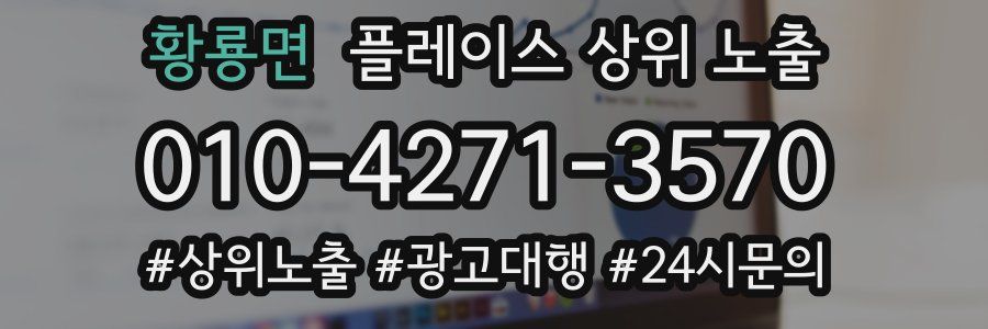 황룡면 플레이스 상위 노출