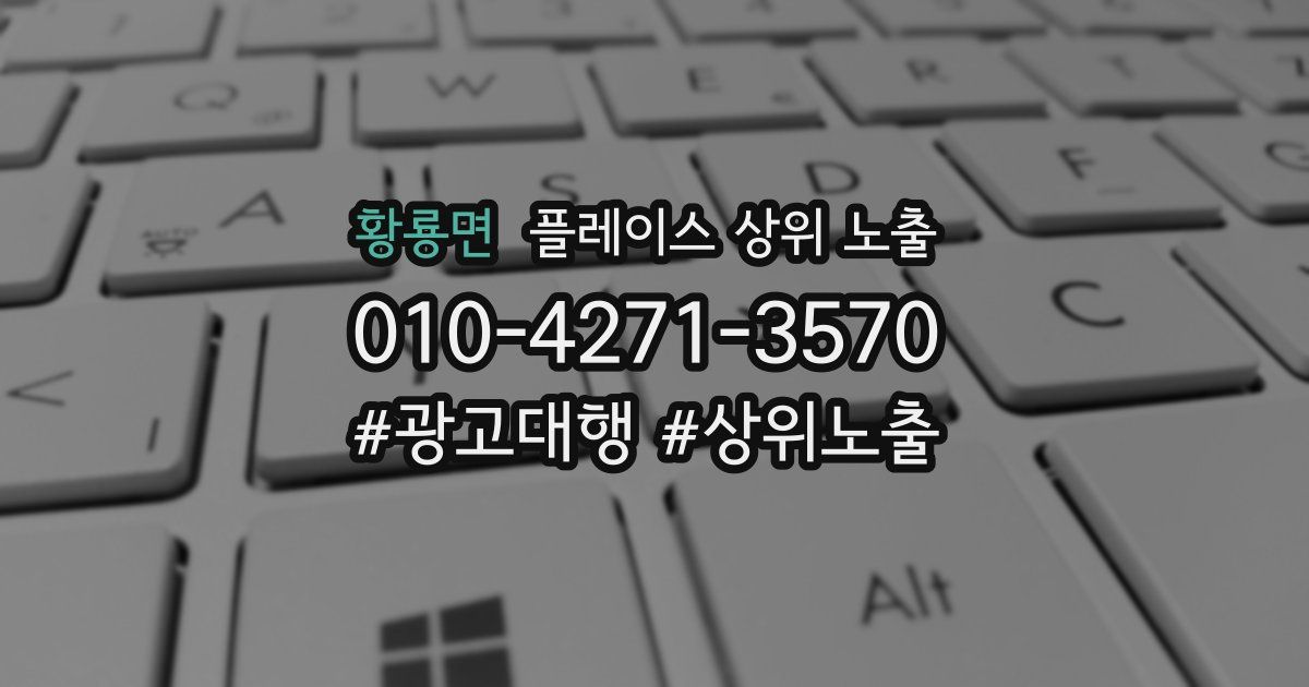 황룡면 플레이스 상위 노출