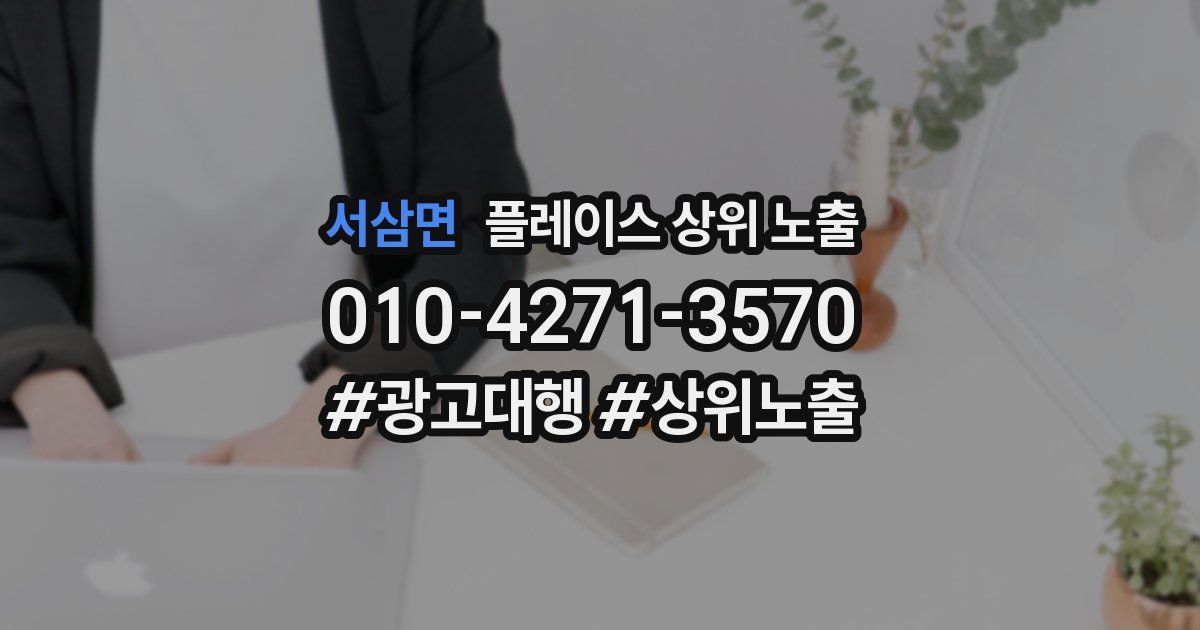 서삼면 플레이스 상위 노출