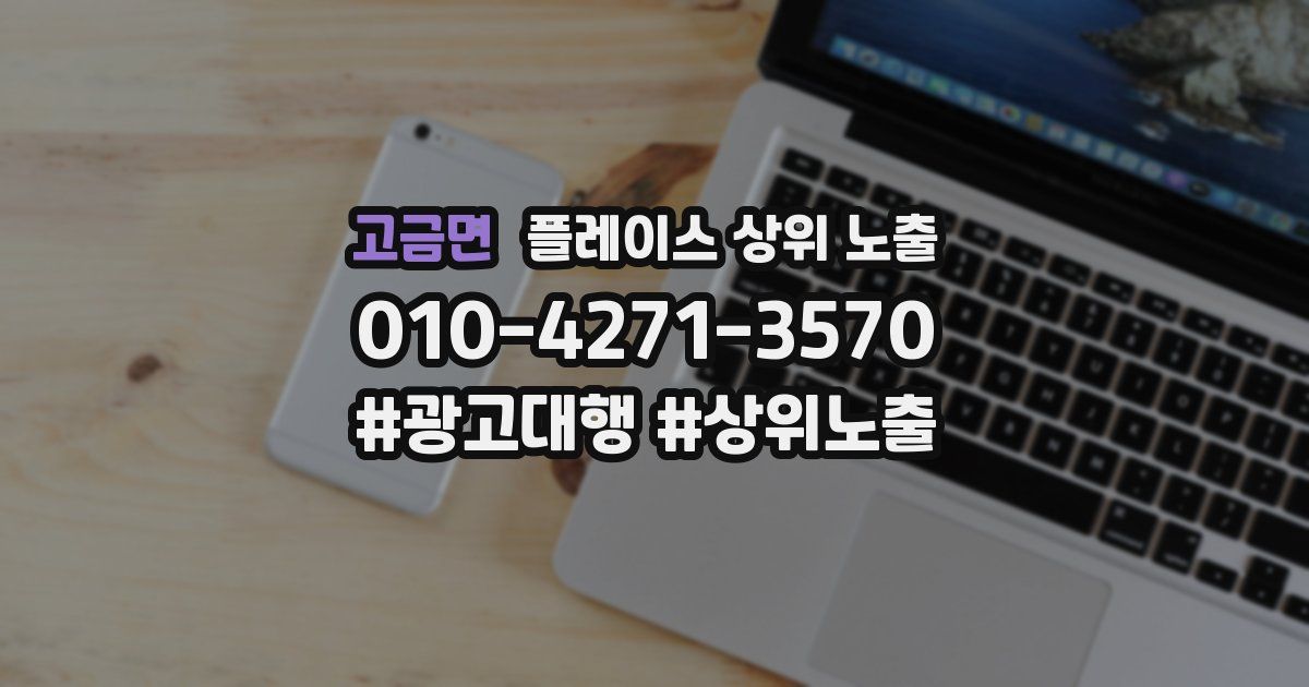 고금면 플레이스 상위 노출