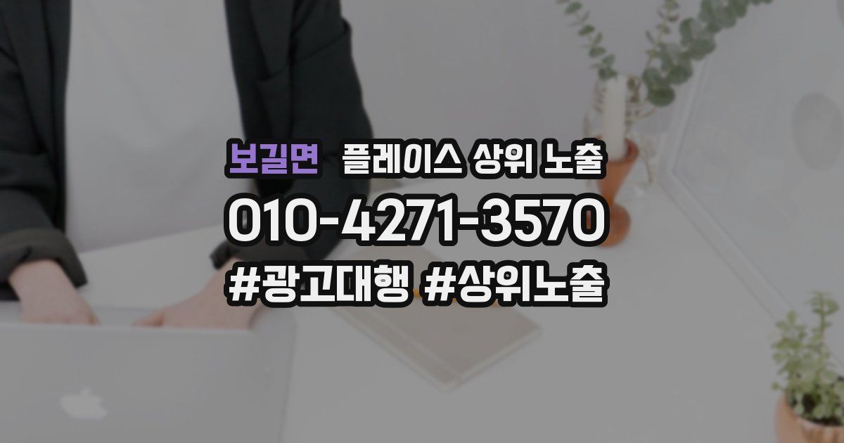보길면 플레이스 상위 노출
