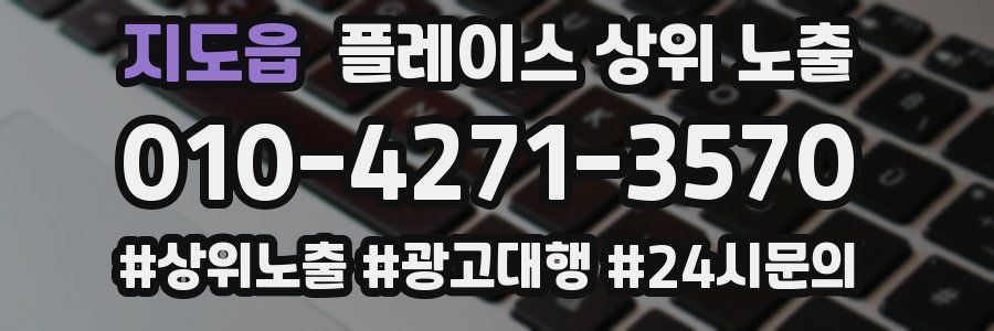 지도읍 플레이스 상위 노출