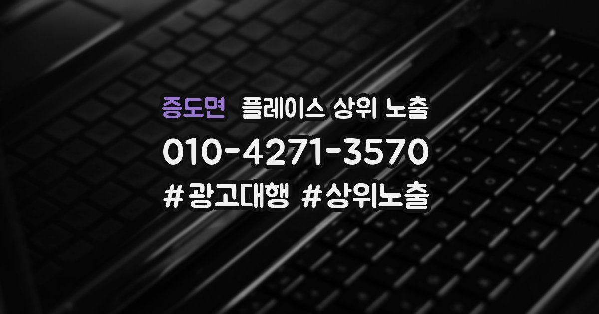 증도면 플레이스 상위 노출