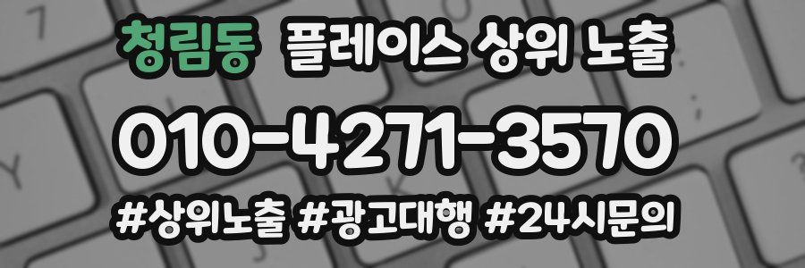 청림동 플레이스 상위 노출