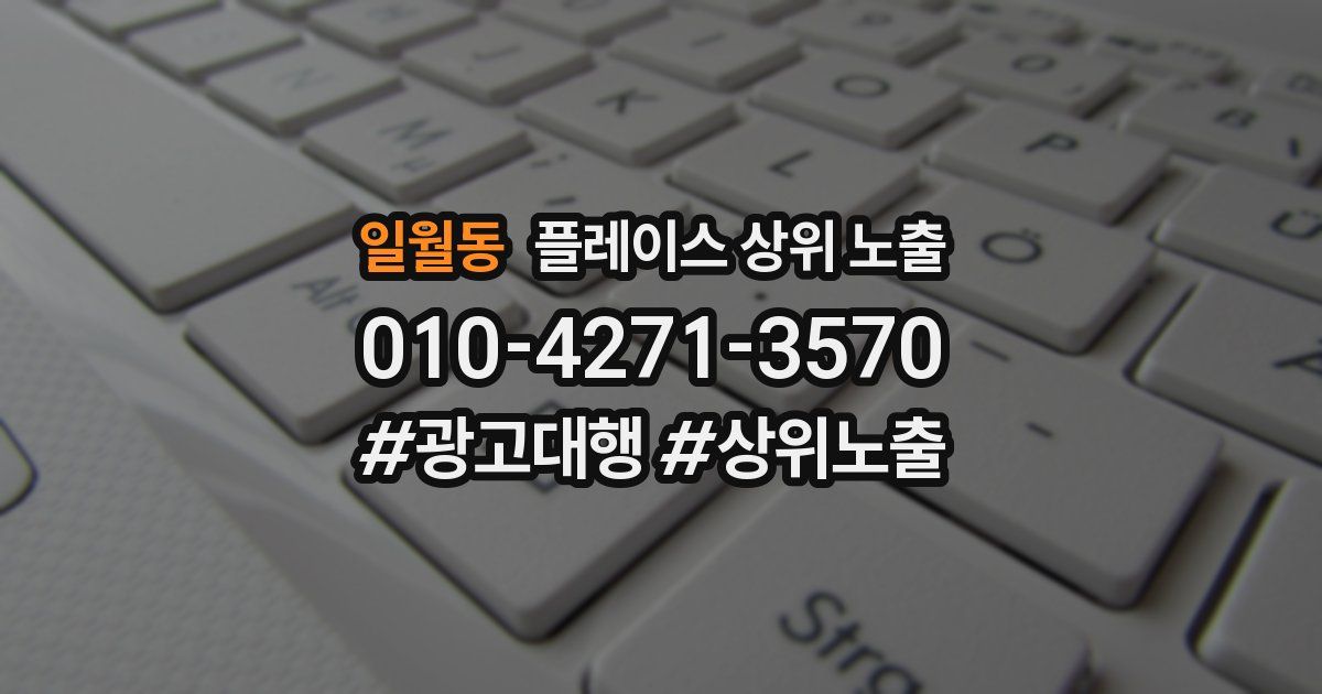 일월동 플레이스 상위 노출