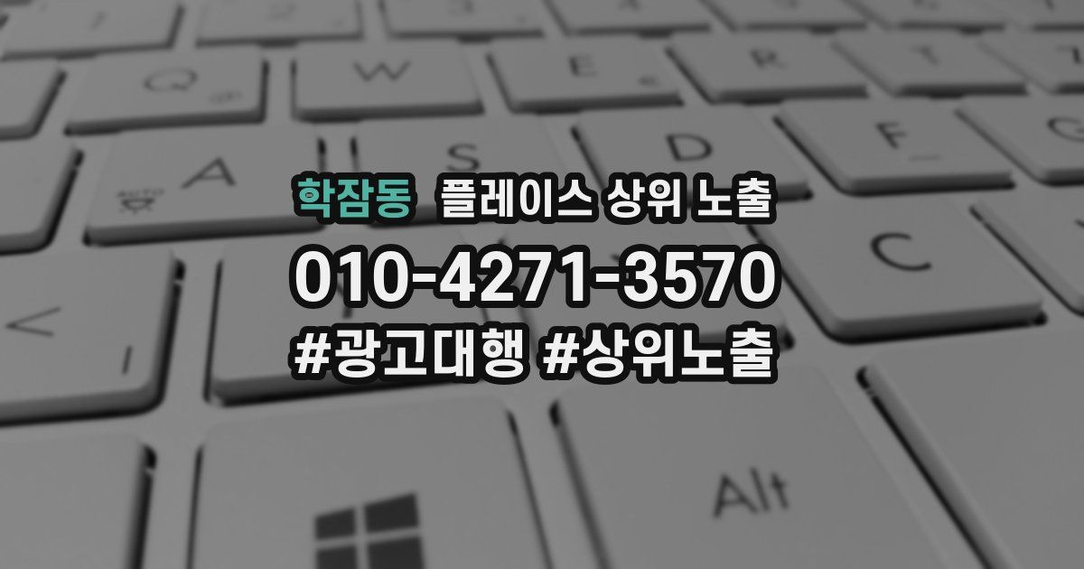 학잠동 플레이스 상위 노출