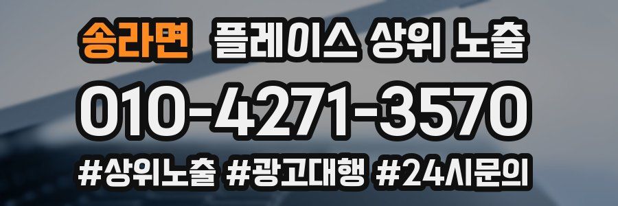 송라면 플레이스 상위 노출