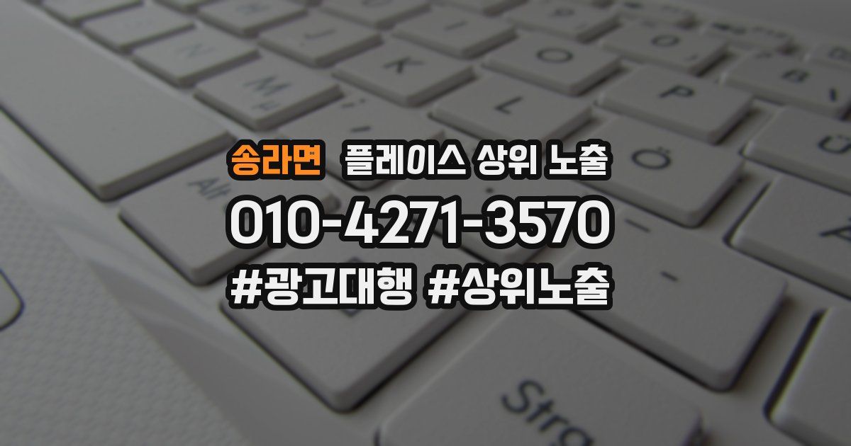 송라면 플레이스 상위 노출