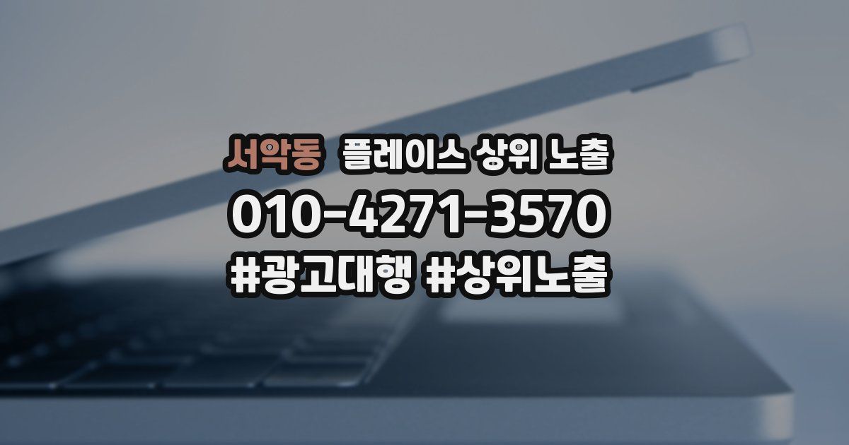 서악동 플레이스 상위 노출
