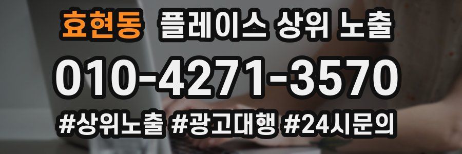 효현동 플레이스 상위 노출