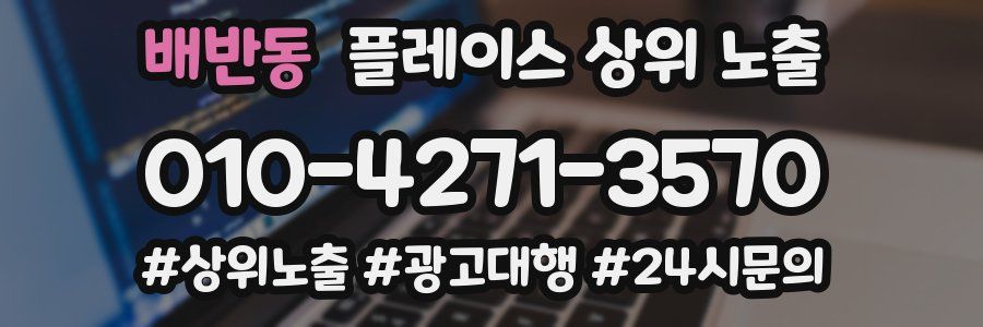 배반동 플레이스 상위 노출