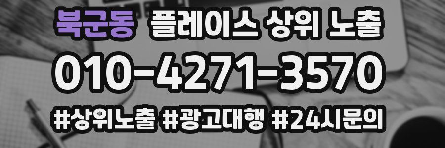 북군동 플레이스 상위 노출