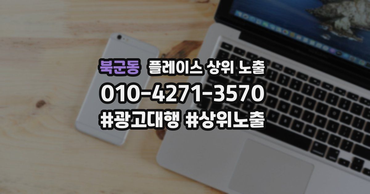 북군동 플레이스 상위 노출