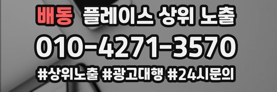 배동 플레이스 상위 노출