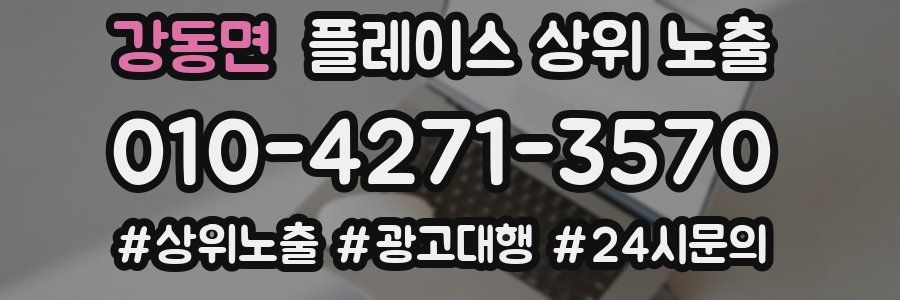 강동면 플레이스 상위 노출