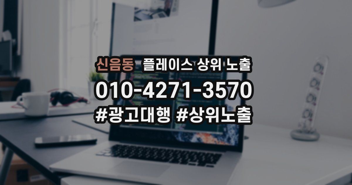 신음동 플레이스 상위 노출