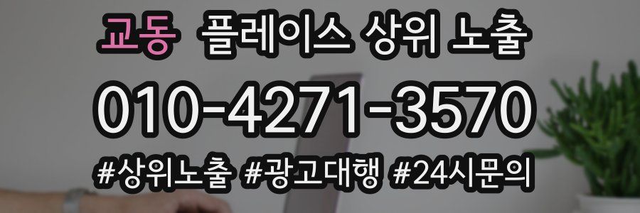 교동 플레이스 상위 노출