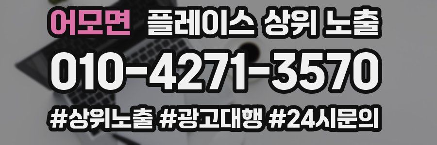 어모면 플레이스 상위 노출