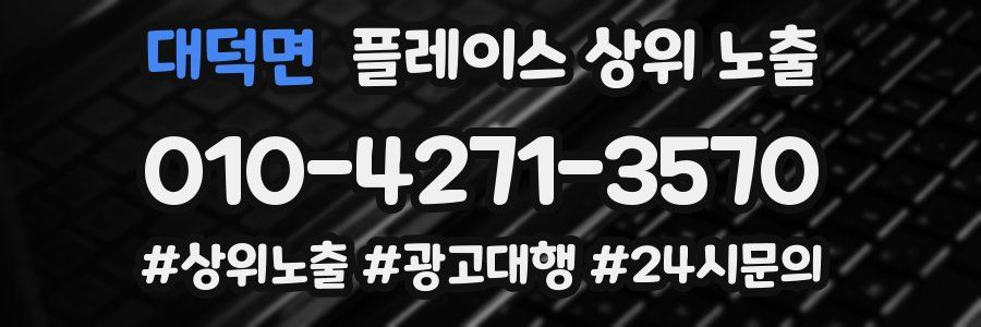 대덕면 플레이스 상위 노출