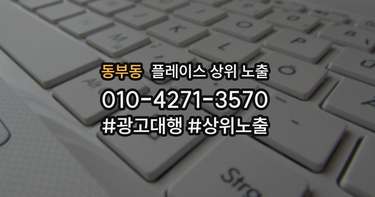 동부동 플레이스 상위 노출