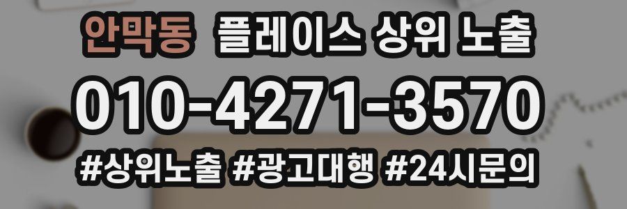 안막동 플레이스 상위 노출