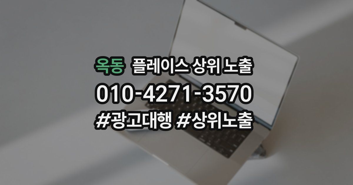 옥동 플레이스 상위 노출