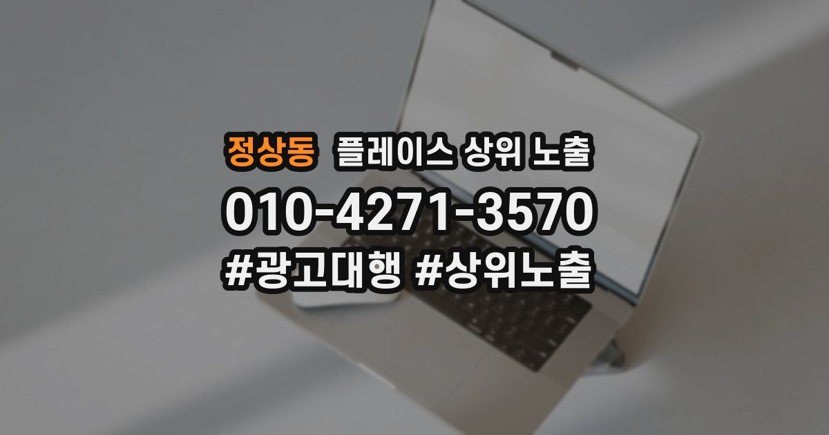 정상동 플레이스 상위 노출