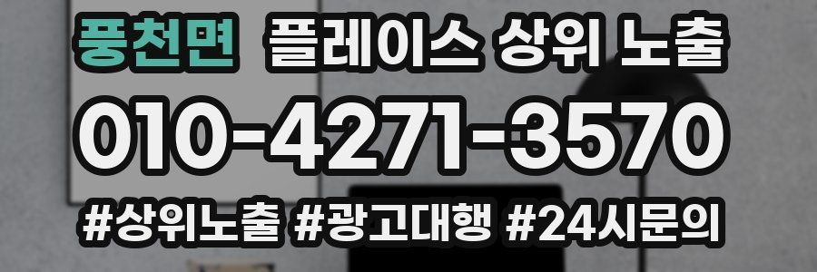 풍천면 플레이스 상위 노출