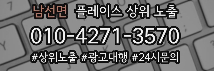 남선면 플레이스 상위 노출