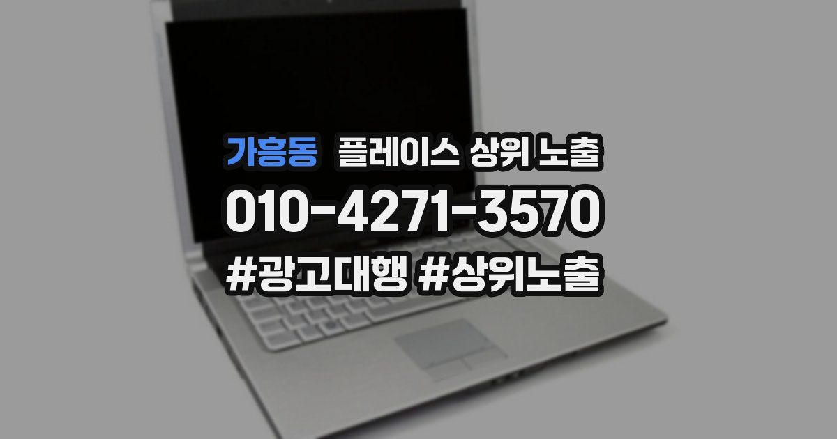 가흥동 플레이스 상위 노출
