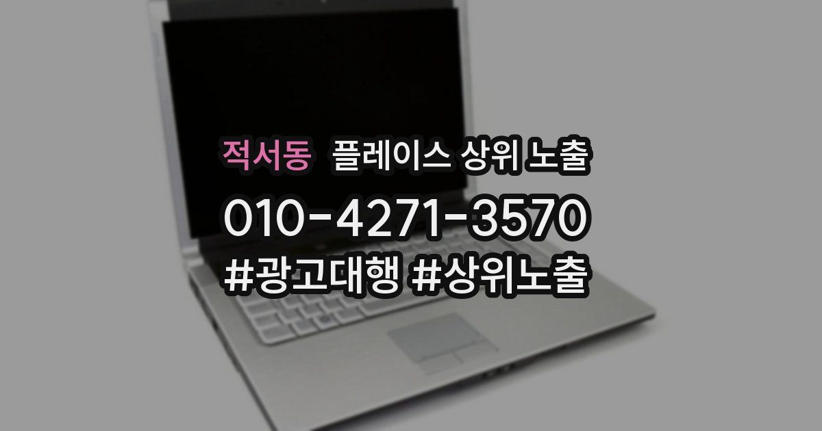 적서동 플레이스 상위 노출