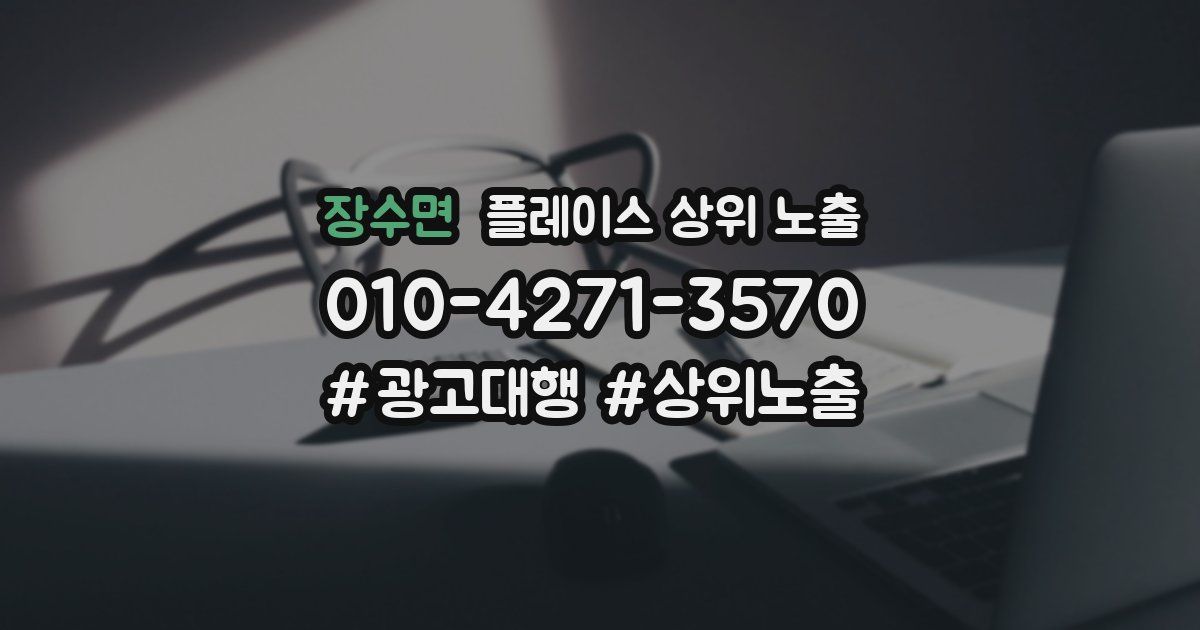 장수면 플레이스 상위 노출