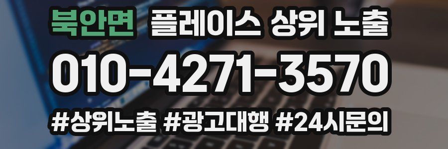 북안면 플레이스 상위 노출
