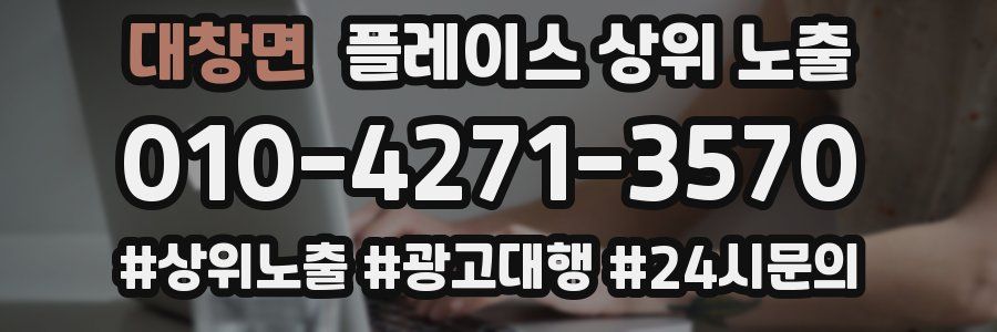 대창면 플레이스 상위 노출