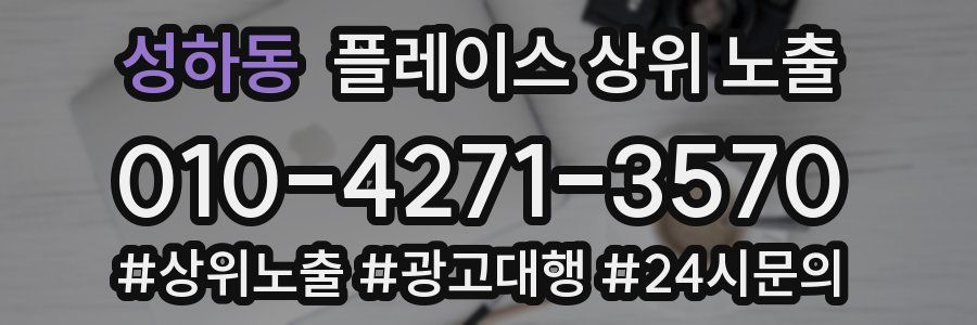 성하동 플레이스 상위 노출