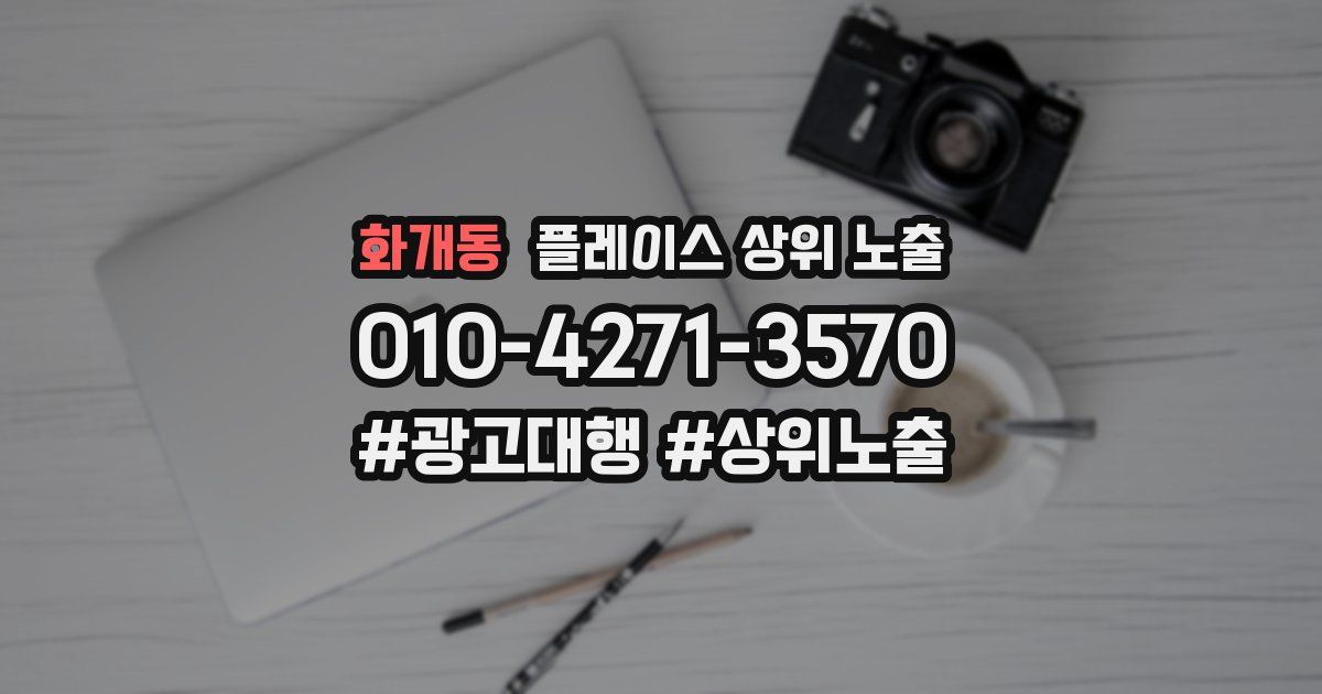 화개동 플레이스 상위 노출