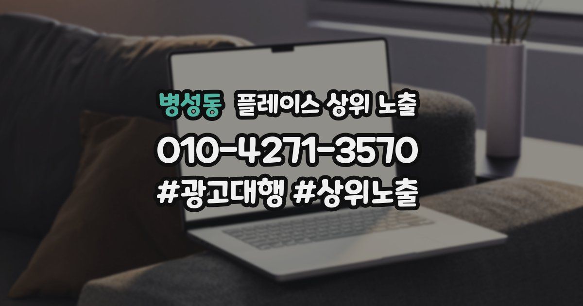 병성동 플레이스 상위 노출