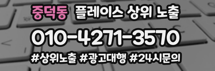 중덕동 플레이스 상위 노출